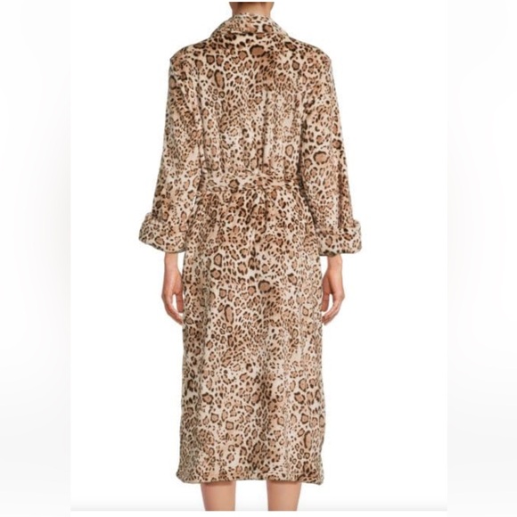 Natori Animal Print Faux Fur Robe Size XS NEW - Picture 3 of 3